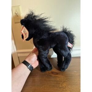 Douglas Dancer Black White Horse Plush Stuffed Animal Cuddle Toy 12 inch